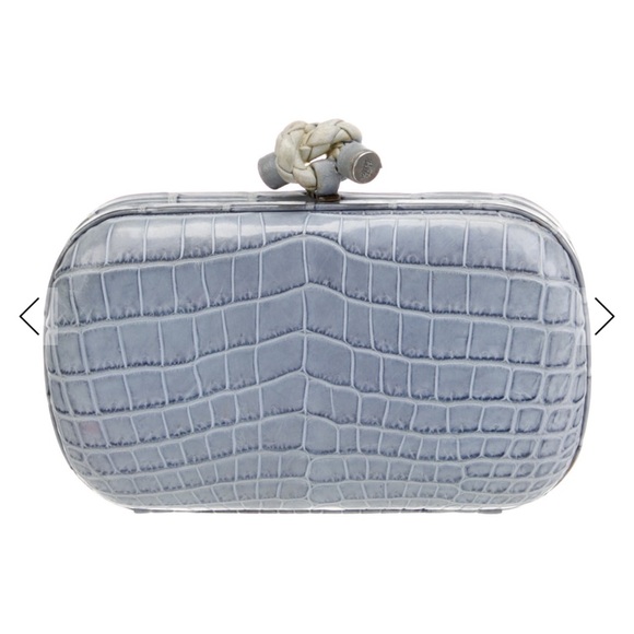 Bottega Veneta Handbags - Bottega Veneta Box Knot Clutch Crocodile Small